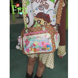 frufru咕嚕商店 fairy camp 原創印花透明口袋日常斜背手提痛包