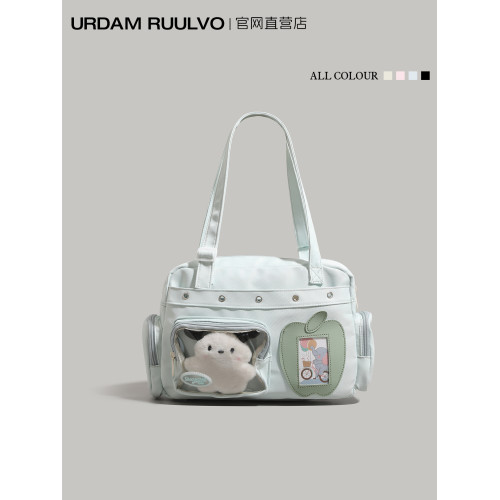 UR日系小清新二次元痛包女2025新款大容量學生外出通勤單肩斜後後背包