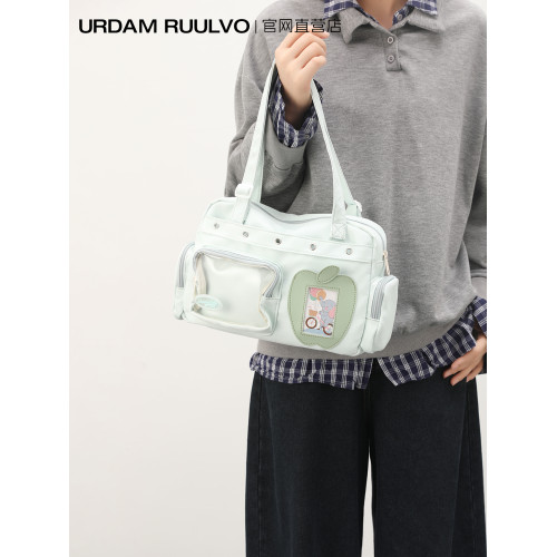 UR日系小清新二次元痛包女2025新款大容量學生外出通勤單肩斜後後背包