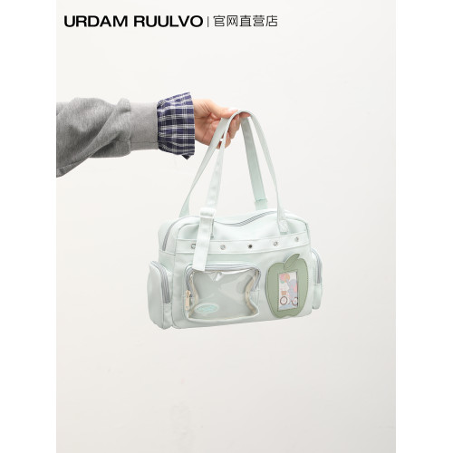 UR日系小清新二次元痛包女2025新款大容量學生外出通勤單肩斜後後背包