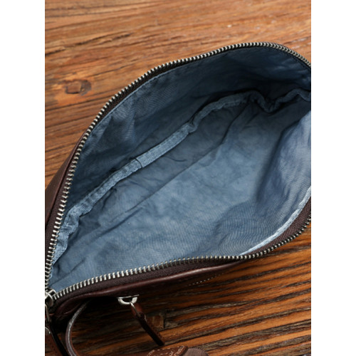 復古高檔植鞣頭層牛皮男士胸包真皮水洗做舊單肩包男款腰包百搭1