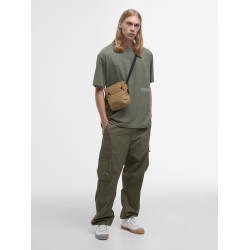 日單2026年春款男女款純棉刺綉復古單肩斜背小包帆布包 BAR聯名款