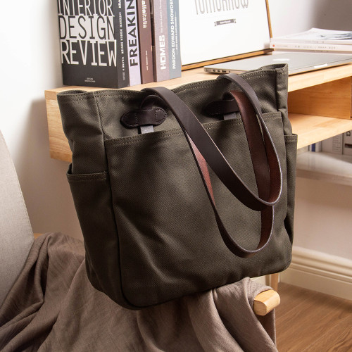 加厚帆布手提包秋冬新款2026復古tote包單肩包大容量購物袋復刻男