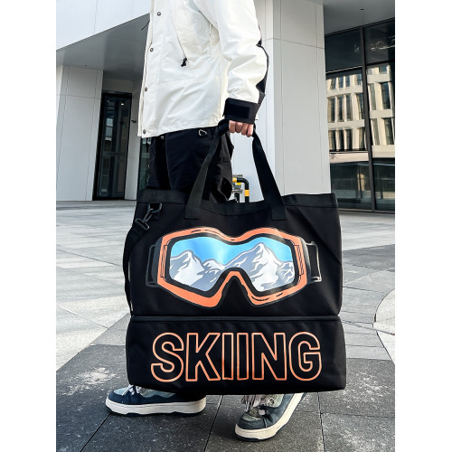 超大容量短途出差旅行包男運動滑雪後後背包衣服行李收納袋手提健身包