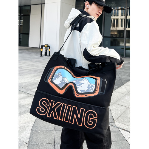 超大容量短途出差旅行包男運動滑雪後後背包衣服行李收納袋手提健身包