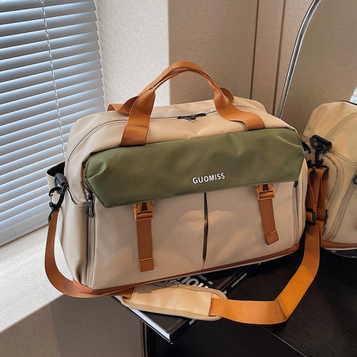 大容量時尚短途旅行包女手提出差輕便行李袋男擴容斜背運動健身包