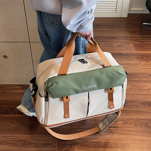 大容量時尚短途旅行包女手提出差輕便行李袋男擴容斜背運動健身包