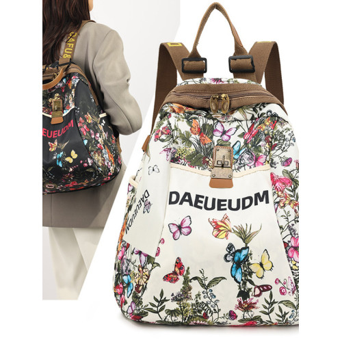 輕便時尚旅行雙肩包女2025新款洋氣防水女士後後背包牛津布外出旅遊