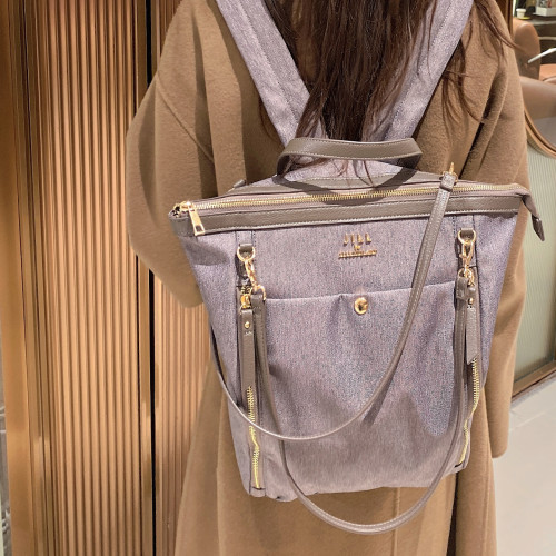 日本雙肩包女通勤單肩雙肩兩用防水牛津布上班高級感簡約單肩後後背包