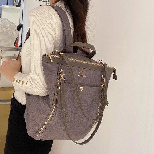 日本雙肩包女通勤單肩雙肩兩用防水牛津布上班高級感簡約單肩後後背包