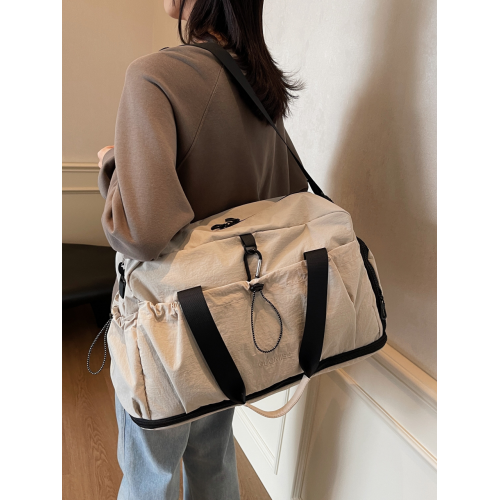 短途旅行包女大容量可擴展斜後後背包套拉桿箱登機包行李袋手提健身包