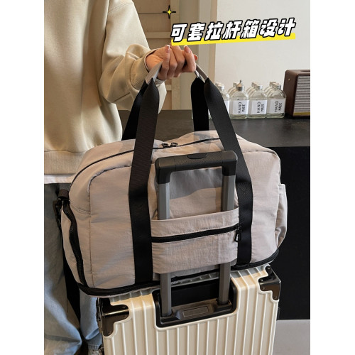 短途旅行包女大容量可擴展斜後後背包套拉桿箱登機包行李袋手提健身包