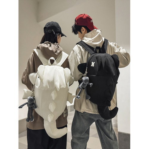 鯊魚雙肩包小衆設計感騎行後後背包男女鯨魚包個性潮流旅行包學生書包