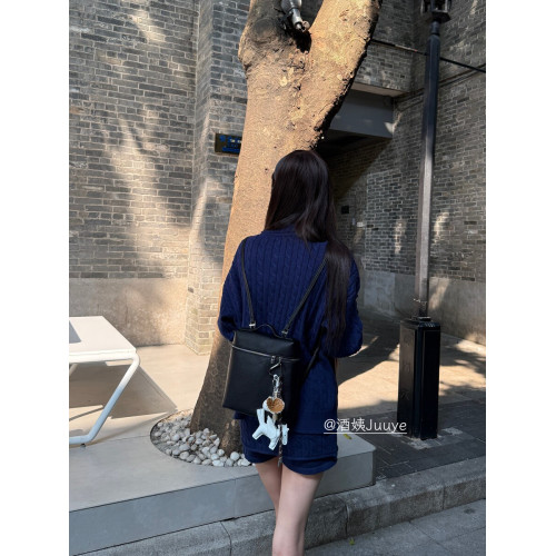 酒姨Juuye老錢靜奢風 簡約手提雙肩包1p高級荔枝紋氣質飯盒包書包