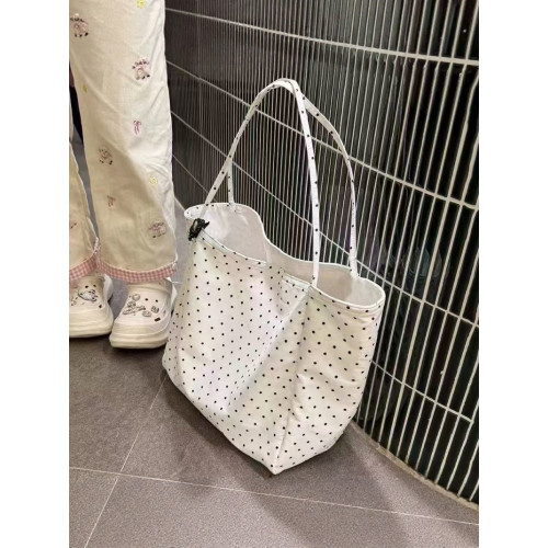 日韓大容量帆布包2025波點新款韓版韓系托特單肩學生少女百搭通勤
