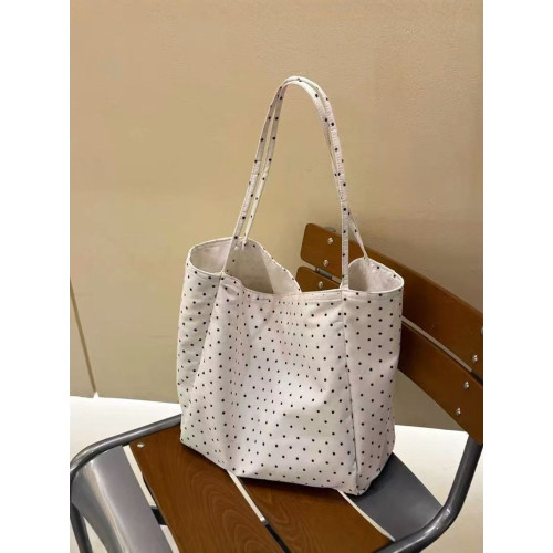 日韓大容量帆布包2025波點新款韓版韓系托特單肩學生少女百搭通勤