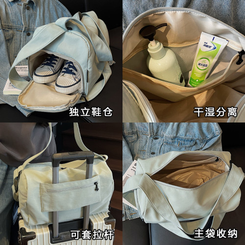 運動健身包女瑜珈包乾濕分離遊泳包大容量手提輕便短途旅行收納包