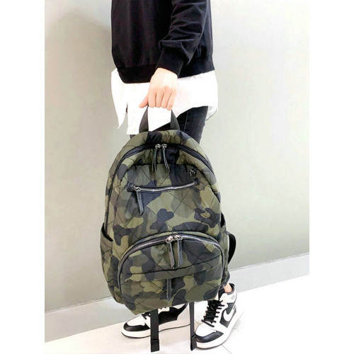 新款後後背包2025防水尼龍中性雙肩包大容量多隔層簡約旅行休閒後後背包