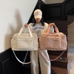 輕便旅行包女士大容量手提包防水短途出差行李包男百搭單肩旅遊包