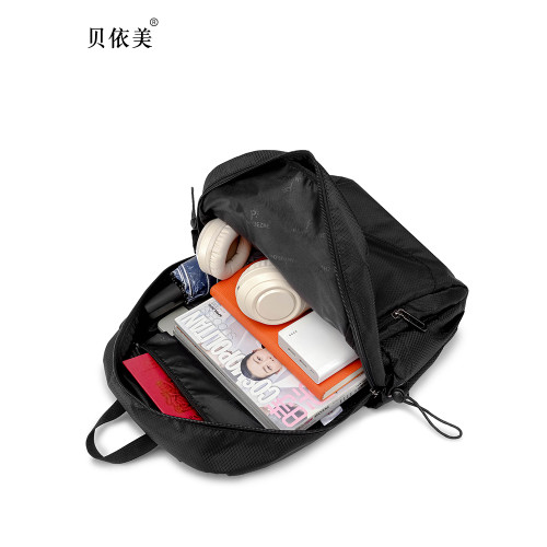 雙肩包女旅遊輕便旅行包大容量休閒純色中學生書包後後背包男戶外背囊