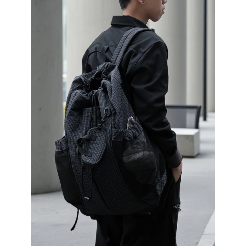 juniorMYEDITION雙肩包通勤戶外網球包抽繩暗格紋運動羽毛球後後背包 juniorMYEDITION雙肩包通勤戶外網球包抽繩暗格紋運動羽毛球後後背包