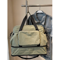 可擴展帆布包女大容量短途旅行包登機行李包乾濕分離健身單肩包男