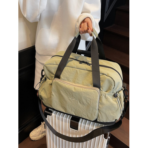 可擴展帆布包女大容量短途旅行包登機行李包乾濕分離健身單肩包男