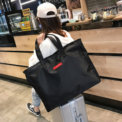 短途旅行包女手提簡約行李包大容量旅行袋輕便防水單肩包健身包男