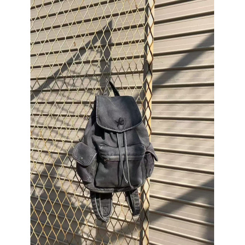 TYGA 韓國水洗做舊牛仔雙肩包海星多口袋休閒後後背包大容量學生書包