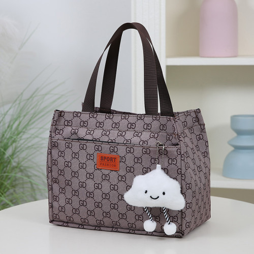 飯袋便當包手提袋上班通勤媽咪包學生百搭午餐包帶飯盒帆布手拎包