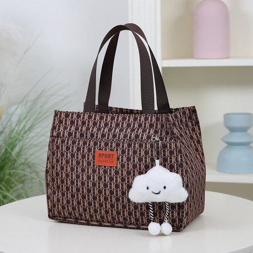 飯袋便當包手提袋上班通勤媽咪包學生百搭午餐包帶飯盒帆布手拎包