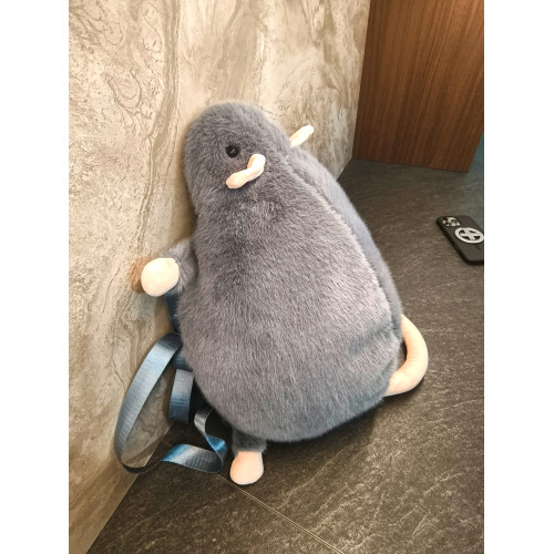 花枝鼠後後背包可愛仿真老鼠雙肩包毛絨公仔玩偶書包醜萌創意包包禮物