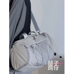 鬍子雞仔運動健身包包女休閒斜後後背包外出旅行包手提行李可攜式單肩包