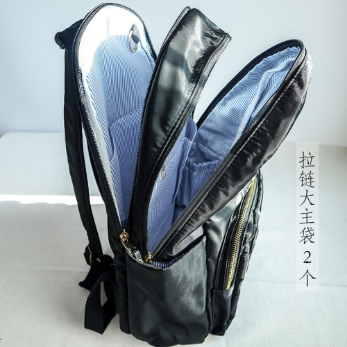 新品16寸電腦大容量雙肩後後背包國風文藝復古尼龍牛津防水旅遊書包