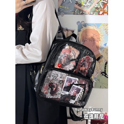 二次元小食量吧唧穀子包小後後背包透明學生百搭10cm娃包JK雙肩痛包女