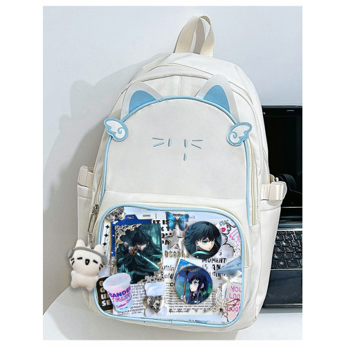 時透無一郎吧唧痛包書包單肩雙肩包鬼滅之刃穀子卡片貓貓包大容量