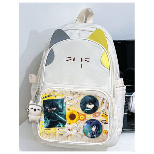 時透無一郎吧唧痛包書包單肩雙肩包鬼滅之刃穀子卡片貓貓包大容量