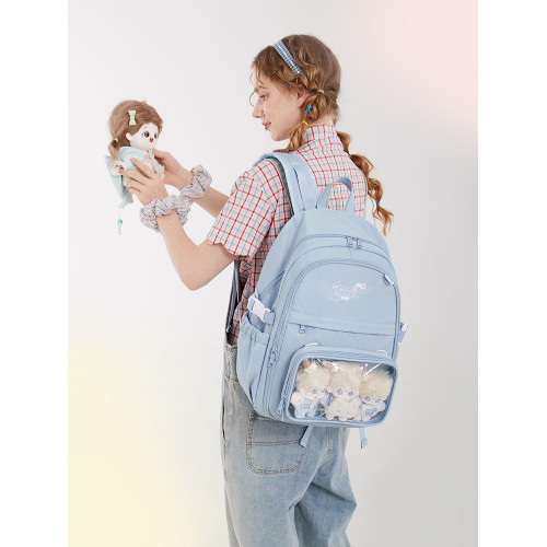 AORDA 多功能大容量痛包雙肩書包初中女生可拆卸後後背包吧唧包娃穀包