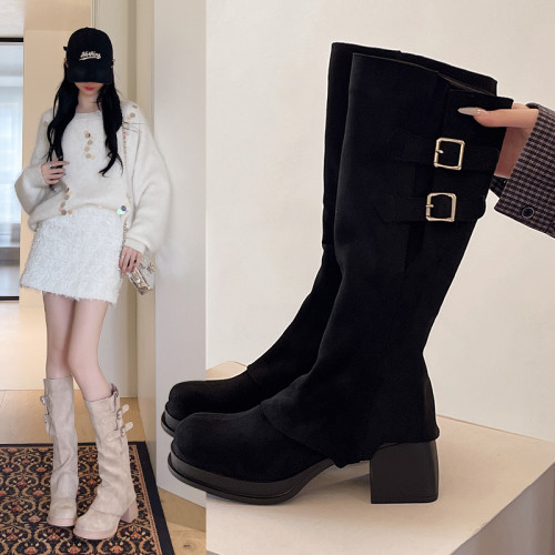 法式高跟靴子女長靴2025年新款秋冬爆款高筒可拆卸兩穿短靴瘦瘦靴 法式高跟靴子女長靴2025年新款秋冬爆款高筒可拆卸兩穿短靴瘦瘦靴