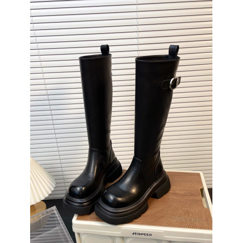 甜酷帥氣歐美辣妹高筒長靴女厚底增高顯瘦氣質皮帶釦長筒騎士靴潮 甜酷帥氣歐美辣妹高筒長靴女厚底增高顯瘦氣質皮帶釦長筒騎士靴潮