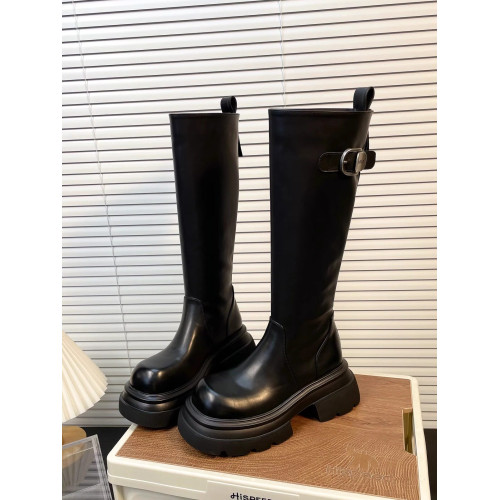 甜酷帥氣歐美辣妹高筒長靴女厚底增高顯瘦氣質皮帶釦長筒騎士靴潮 甜酷帥氣歐美辣妹高筒長靴女厚底增高顯瘦氣質皮帶釦長筒騎士靴潮