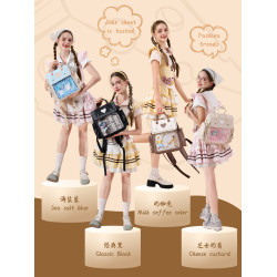 meowbunny 痛包女雙肩休閒通勤日常大容量二次元吧唧後後背包可放娃包