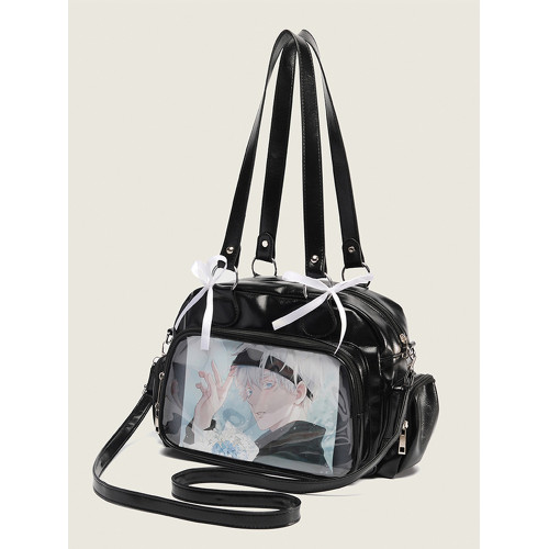 次域原創日系JK痛包大容量製服包二次元大食量吧唧穀子單肩斜後後背包