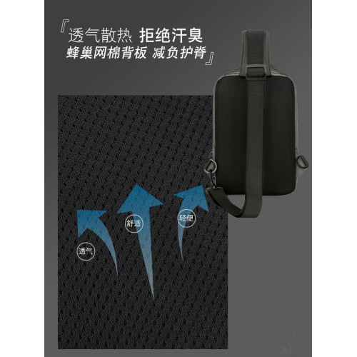 新款大容量尼龍防水多口袋胸包男士耐磨單肩斜後後背包戶外運動胸前包