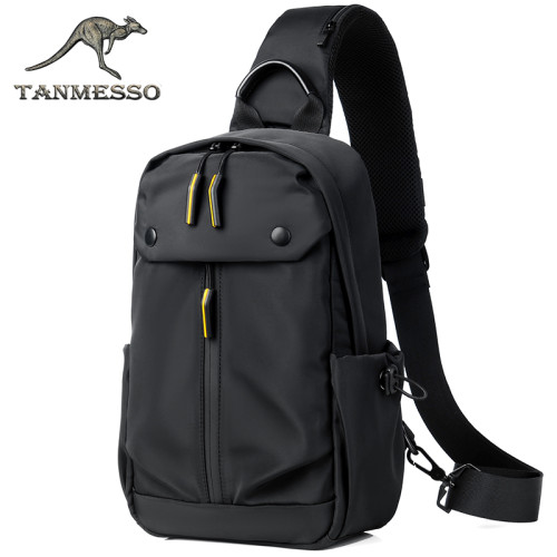 tanmesso胸包男士斜後後背包牛津布時尚韓版胸前小後後背包單肩包腰包潮