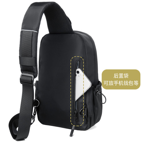 tanmesso胸包男士斜後後背包牛津布時尚韓版胸前小後後背包單肩包腰包潮