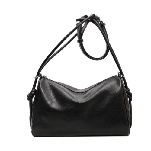 YUEN設計款大容量百搭單肩斜後後背包復古軟皮通勤水桶枕頭托特男女潮