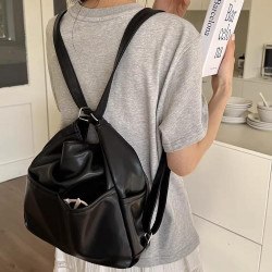 原創春季軟皮包包女大容量三用後後背包通勤托特包多功能後後背包斜背書包