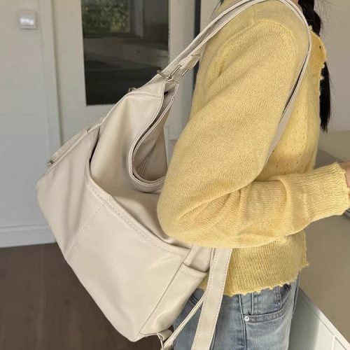 原創春季軟皮包包女大容量三用後後背包通勤托特包多功能後後背包斜背書包