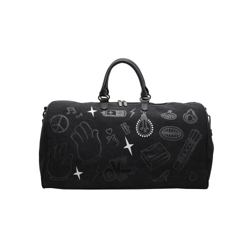 塗鴉旅行包女短途出差大容量行李袋手提包男乾濕分離運動包健身包